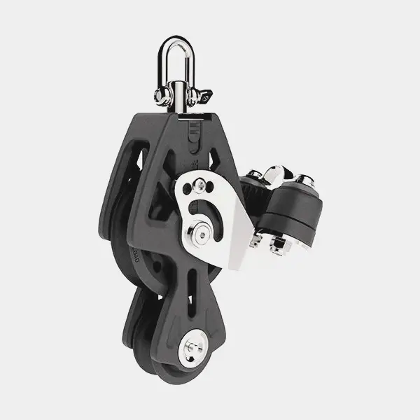 Poulie violon avec manille Lewmar Synchro 50, fixe/tournant, à roulement lisse, avec taquet coinceur, pour cordages Ø6 – 10 mm Retour Gratuit