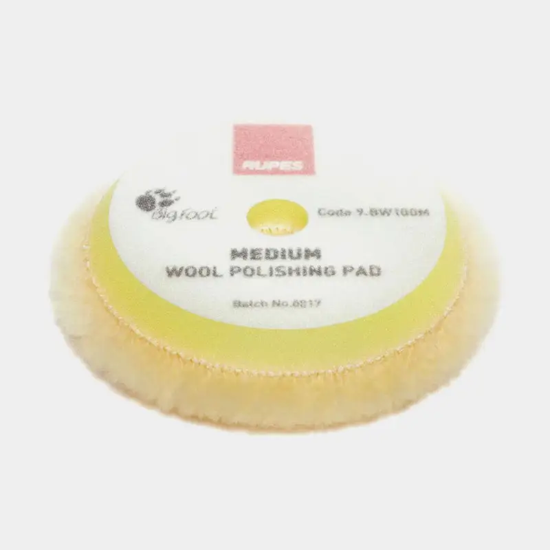 Tampon en laine RUPES BigFoot Wool Medium, Ø90 mm, mi-dur, convient au plateau Ø80 mm Vente Directe