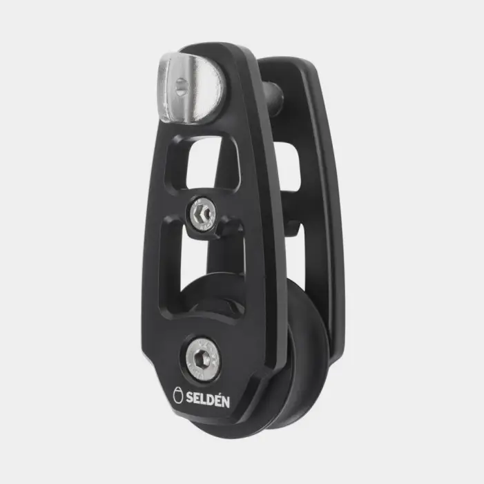 Commande En Gros Poulie simple Seldén 2:1 Halyard Block PBB 50, fixe, à roulement lisse, avec axe réglable, convient pour cordages Ø12 – 16 mm