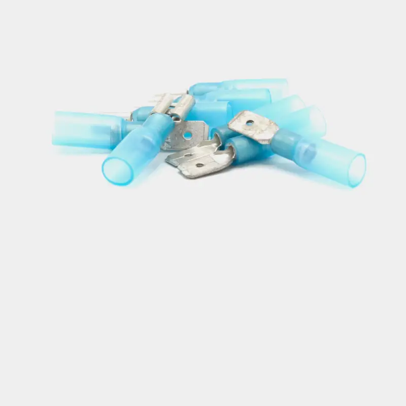 Cosses plates avec gaine thermorétractable adhésive Oceanflex, convient pour câble 1.5 – 2.5 mm², 10-pack, bleu Acheter Direct