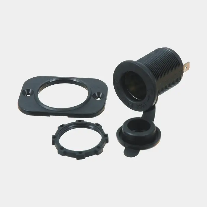 Haute Qualité Prise allume cigare 1852-Marine, encastrée, ronde, Ø29 mm, 12 V, 20 A, avec filetage