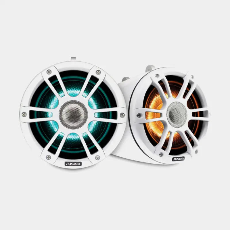 Remise Haut-parleur marin Fusion Signature Tower V3 SG-FLT652SPC, 7.7″, 280 W, blanc, pour montage en surface, avec façades blanches + éclairage RGB, 2-pack