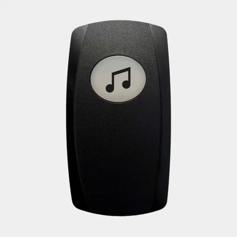 Solde Capuchon / bouton pour interrupteur Carling Technologies Contura V, musique, noir