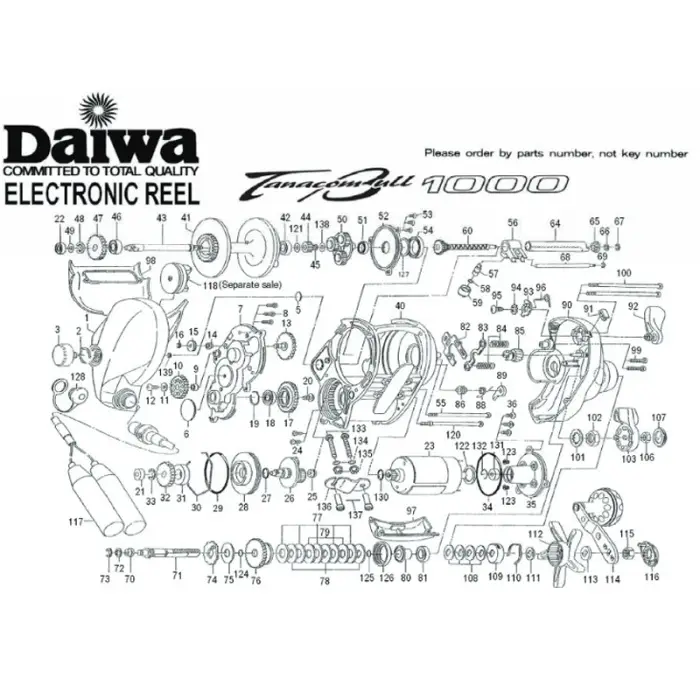 Quantité Limitée Pièce détachée Moulinet Daiwa Tanacom Bull 1000 - Pièce n°7 - F59-1901 SET PLT