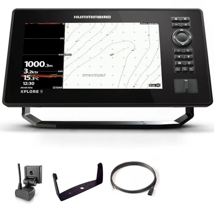 Usine Directe Sondeur GPS Humminbird Xplore 9 CHIRP + Sonde 140/240 KHz