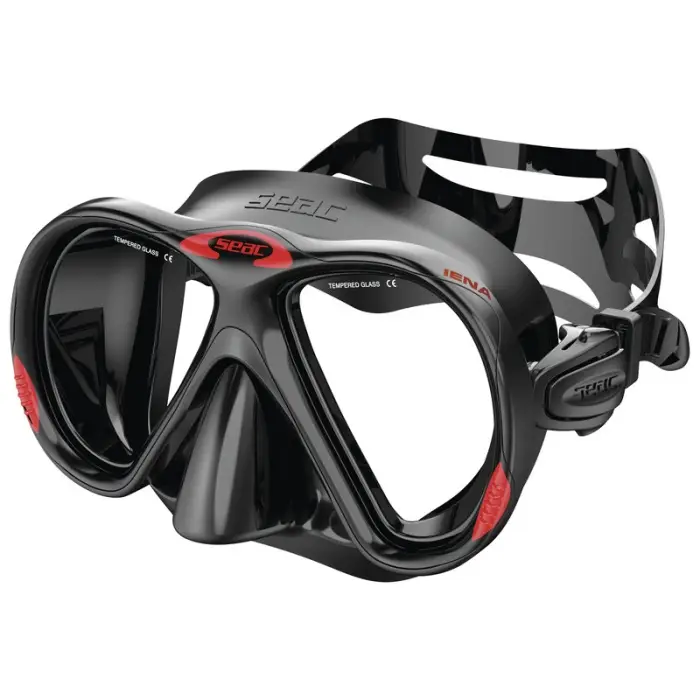 Promotion Saisonnière Masque de plongée Seac Sub Iena Noir/Rouge