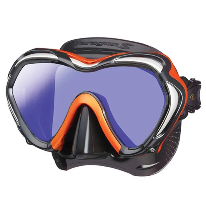 Masque de plongée Tusa Paragon S Noir/Orange Haute Qualité