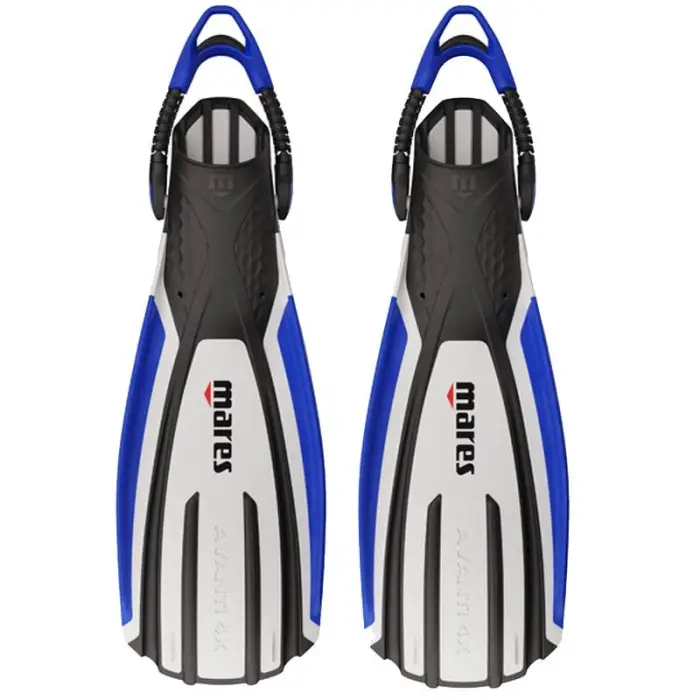 Palmes réglable Mares Avanti Quattro 4X - White-Black/Blue Satisfait Ou Remboursé