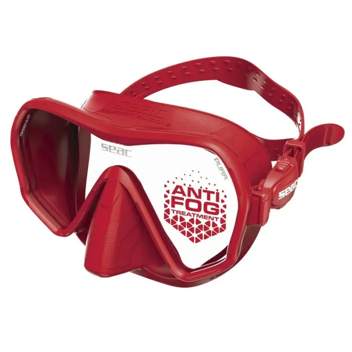 Masque de plongée Seac Sub Pura Anti-buée Rouge Offre Limitée