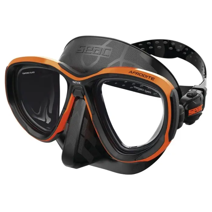 Masque de plongée Seac Sub Afrodite Noir/Orange Meilleur Prix