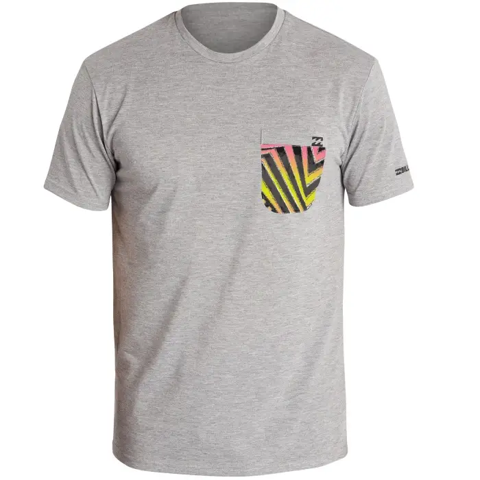 T-Shirt Billabong Homme Team Pocket manches courtes - Grey - M Réduction