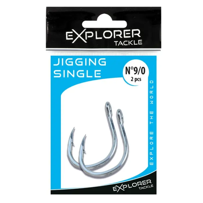 Hameçon simple Explorer Tackle Jigging Single Hook Meilleure Vente