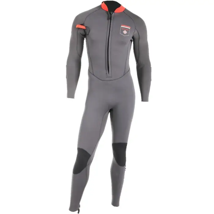 Combinaison longe cote homme Ocean Step Dualzip Steamer 4/3mm Gris-Rouge Vente Directe