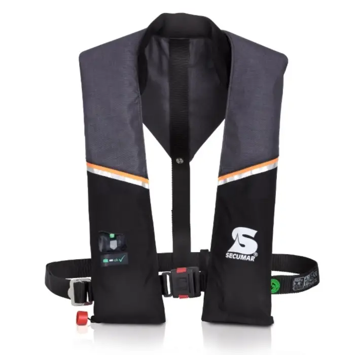 Gilet de sauvetage Automatique Secumar Ultra 170 Harness 165N Noir + harnais Super Prix
