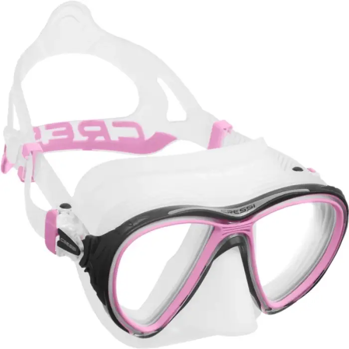 Bon Marché Masque Cressi Quantum Anti buée Transparent / Rose