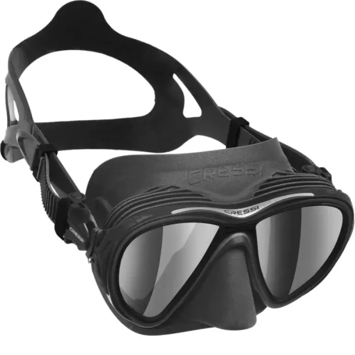 Seulement Aujourd'hui Masque Cressi Quantum Anti buée Noir / Verre Ultra Vision Argent