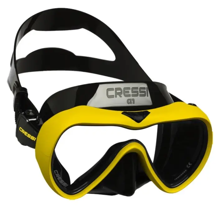 Masque Cressi A1 Anti buée Noir/ Jaune Acheter En Ligne